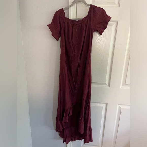 Off the shoulder high low flowy dress size medium - Picture 2 of 3